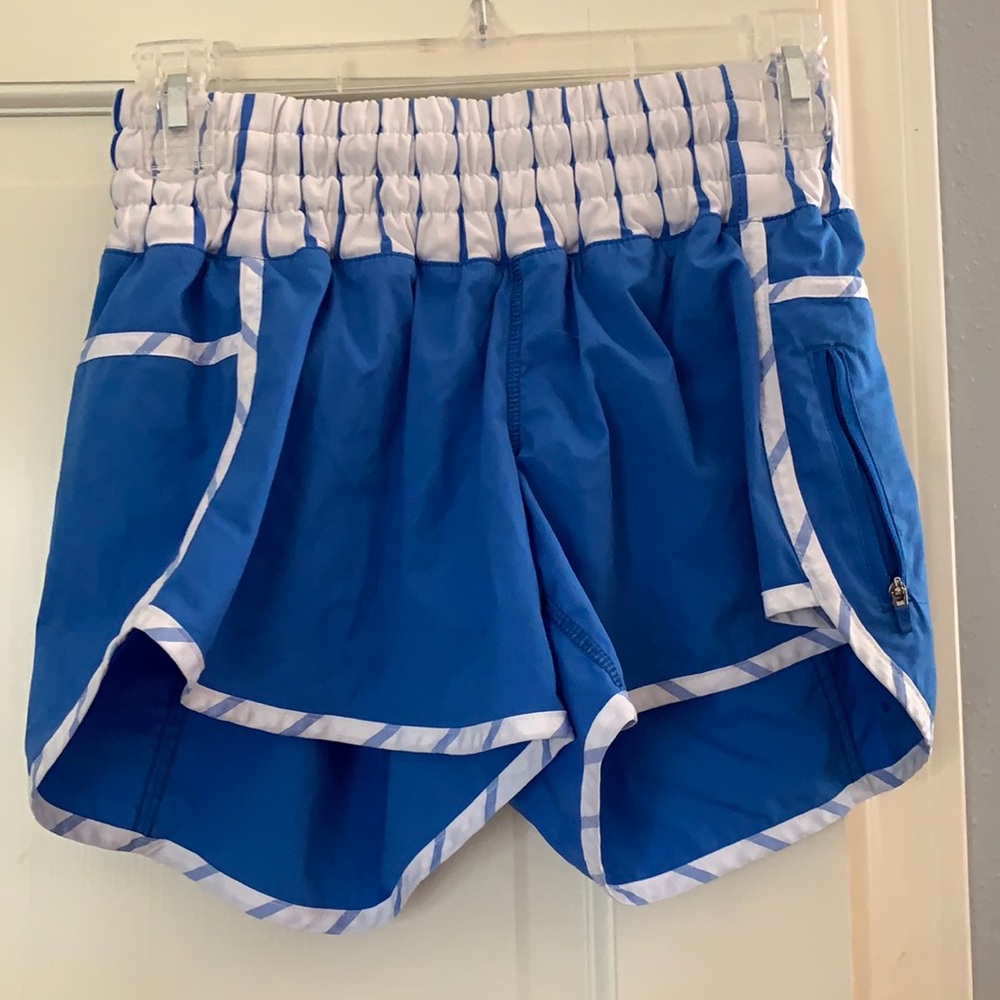 Blue Striped Lululemon Tracker Shorts size 6
